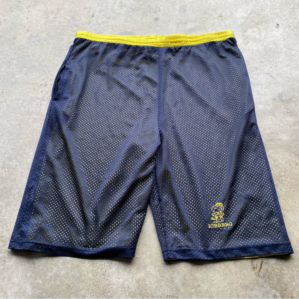 Vintage 90s Snoopy Iceberg History Mesh Shorts Hip Hop